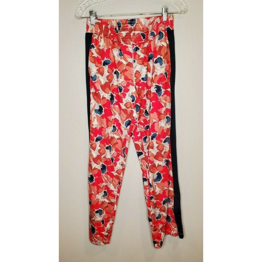 Aerie Size Small Track Pants Floral Zipper Hem